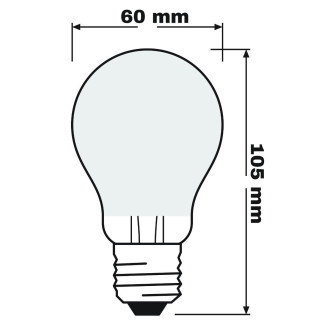 LED žiarovka E27 A60 2W  15W 136lm 2700K Warm 300° Filament OSRAM STAR