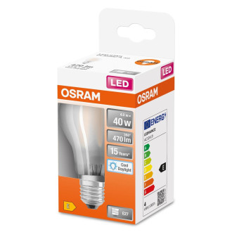 LED žiarovka E27 A60 4W  40W 470lm 6500K Cold 300° Filament OSRAM STAR