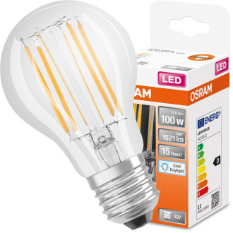 LED žiarovka E27 A60 11W  100W 1521lm 6500K Cold 300° Filament OSRAM STAR