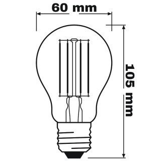 LED žiarovka E27 A60 11W  100W 1521lm 6500K Cold 300° Filament OSRAM STAR