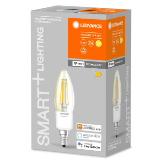 LED žiarovka E14 B35 4W  40W 2700K Warm 470lm 300° Filament LEDVANCE SMART+ WIFI Dimmable