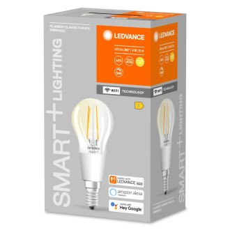 LED žiarovka E14 P40 4W  40W 2700K Warm 470lm 300° Filament LEDVANCE SMART+ WIFI Dimmable