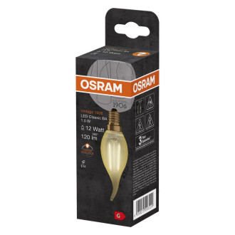 LED žiarovka E14 BA35 1,5W  12W 120lm 2400K Warm 300° Filament OSRAM Vintage 1906