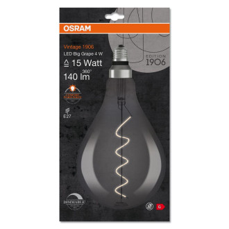 LED žiarovka E27 A60 4W  15W 140lm 1800K Warm 340° Filament OSRAM Vintage 1906 Dimmable