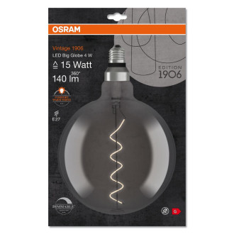 LED žiarovka E27 G200 4W  15W 140lm 1800K Warm 340° Filament OSRAM Vintage 1906 Dimmable