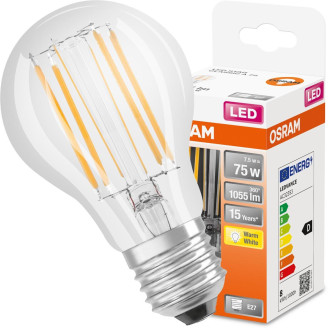 LED žiarovka E27 A60 7,5W  75W 1055lm 2700K Warm 300° Filament OSRAM STAR