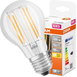 LED žiarovka E27 A60 CL 11W  100W 1521lm 2700K Warm 300° Filament OSRAM STAR