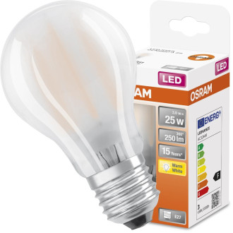 LED žiarovka E27 A60 3W  25W 250lm 2700K Warm 300° Filament OSRAM STAR