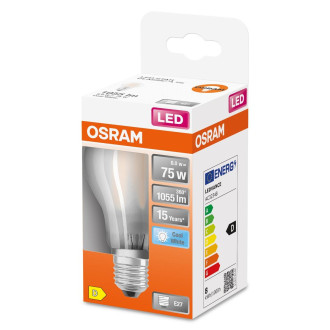 LED žiarovka E27 A60 8W  75W 1055lm 4000lm Neutrálne 300° vlákno OSRAM STAR