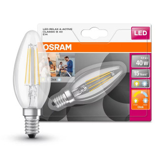 LED žiarovka E14 B40 4W  40W 470lm 2700-4000K Teplé a neutrálne 300° vlákno OSRAM STAR A&R