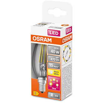 LED žiarovka E14 B40 4W  40W 470lm 2700 Warm 300° Filament 3-stupňová stmievateľná OSRAM STAR