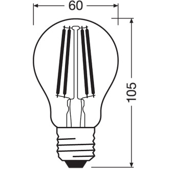 LED žiarovka E27 A60 8,5W  60W 806lm 2700K Teplé 320° vlákno Stmievateľné OSRAM SUPERSTAR