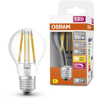 LED žiarovka E27 A60 11W  100W 1521lm 2700K Warm 300° Filament Dimmable OSRAM SUPERSTAR