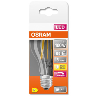 LED žiarovka E27 A60 11W  100W 1521lm 2700K Warm 300° Filament Dimmable OSRAM SUPERSTAR