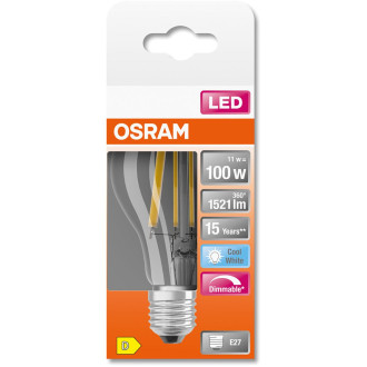 LED žiarovka E27 A60 12W  100W 1521lm 4000K Neutrálne 320° Stmievateľné vlákno OSRAM SUPERSTAR