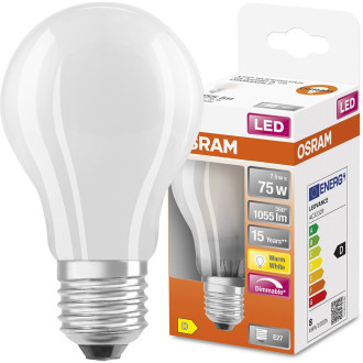 LED žiarovka E27 A60 7,5W  75W 1055lm 2700K Warm 300° Filament Dimmable OSRAM SUPER STAR