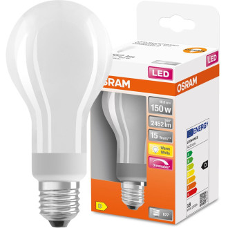 LED žiarovka E27 A60 18W  150W 2452lm 2700K Warm 330° Filament Stmievateľná OSRAM SUPER STAR