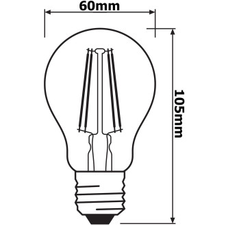 2Pak LED žiarovka E27 A60 4W  40W 470lm 2700K 300° vlákno OSRAM STAR