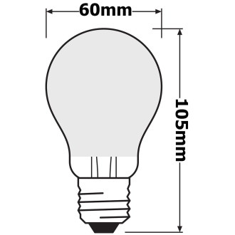 2x LED žiarovka E27 A60 4W  40W 470lm 2700K Warm 300° Filament OSRAM STAR