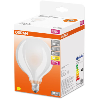 LED žiarovka E27 G95 11W  100W 1521lm 2700K Warm 300° Filament Dimmable OSRAM SUPER STAR