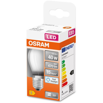 LED žiarovka E27 P45 4W  40W 470lm 6500K Cold 300° Filament OSRAM STAR