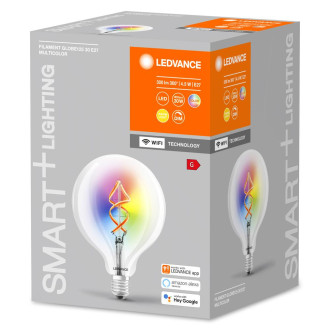 LED žiarovka E27 G125 4,5W  30W 2700K Warm RGB 300lm 300° Filament LEDVANCE SMART+ WIFI Dimmable