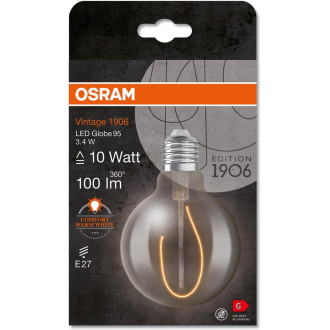 Dekoratívna LED žiarovka E27 G95 3,4W  10W 100lm 1800K Teplé 320° vlákno Stmievateľné OSRAM Vintage 1906