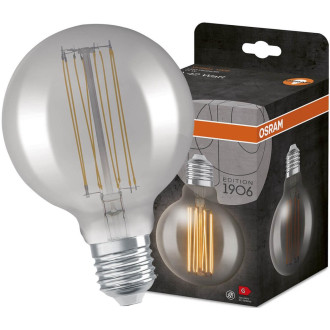 Dekoratívna LED žiarovka E27 G95 11W  42W 500lm 1800K Warm 320° Filament Dimmable OSRAM Vintage 1906