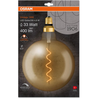 Dekoratívna LED žiarovka E27 G200 4,8W  33W 400lm 2200K Warm 320° Filament Dimmable OSRAM Vintage 1906