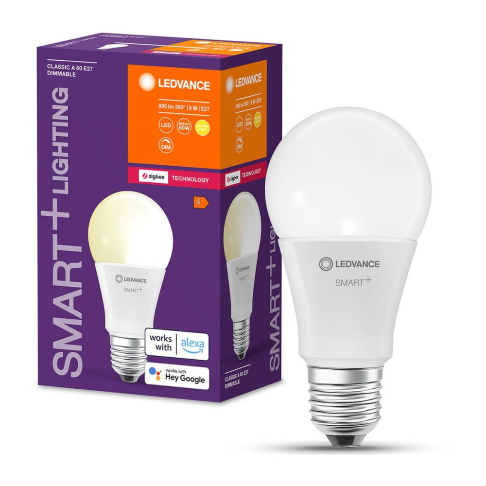 LED žiarovka E27 A60 9W 806lm 2700K Warm LEDVANCE SMART+ ZigBee Dimmable