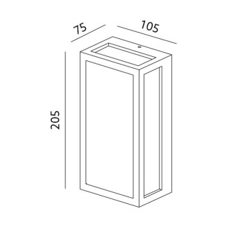 Záhradné nástenné LED svietidlo ENTERA 10W 4000K IP54 KOBI