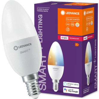 E14 B40 4,9W 470lm CCT LEDVANCE SMART+ ZigBee stmievateľná LED žiarovka