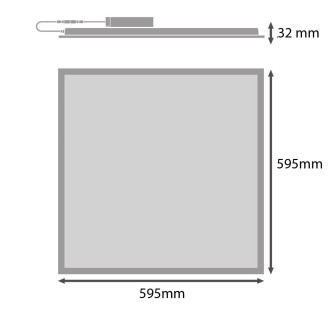 LED panel na zapustenie 60x60cm 33W 3000K COMPACT LEDVANCE