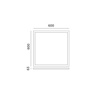 Rám pre LED panel NELIO2 60x60 63mm klik KOBI