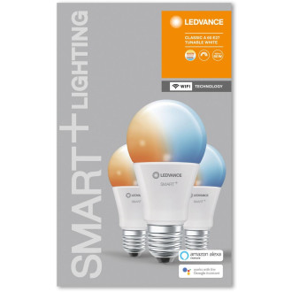 3PAK LED žiarovka E27 A60 9W 806lm CCT LEDVANCE SMART+ WiFi stmievateľná