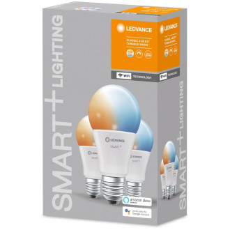 3PAK LED žiarovka E27 A60 9W 806lm CCT LEDVANCE SMART+ WiFi stmievateľná