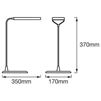 LED 5W 3000K USB PANAN biela stolová lampa Ledvance