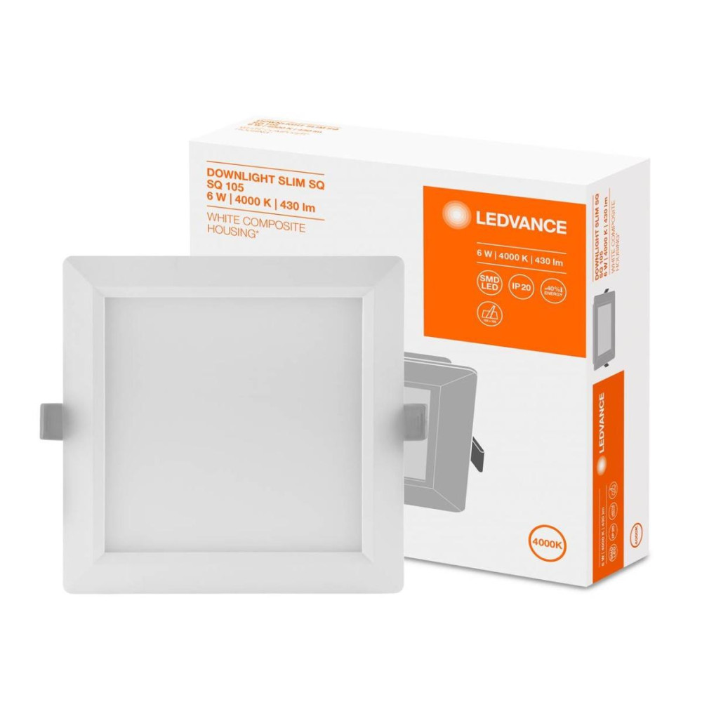 Zapustený zapustený LED panel 6W 4000K DOWNLIGHT Slim SQ105 LEDVANCE square