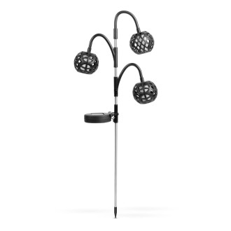 Zapichovacia solárna lampa - efekt plameňa - 5 gulí - 7 cm - 30 LED