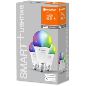 3PAK LED žiarovka E27 A75 14W  100W 1521lm CCT RGB SMART+ WiFi Stmievateľná LEDVANCE