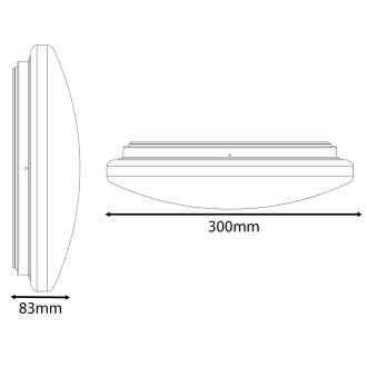 LED stropn svietidlo na povrchov mont do kpene 15,5 W 3000K tepl IP44 so senzorom pohybu a smraku 30 cm okr...