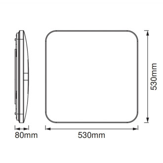 LED panelové stropné svetlo 60W 3000K Warm so senzorom pohybu a súmraku 53x53cm Square ORBIS LEDVANCE