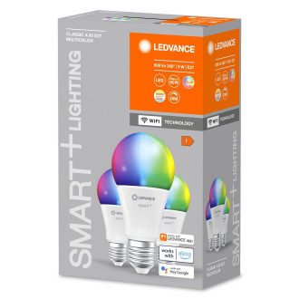 3PAK LED žiarovka E27 A60 9W 806lm RGBW SMART+ WiFi stmievateľná Classic LEDVANCE