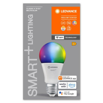 LED žiarovka E27 A75 9,5W 1055lm RGBW SMART+ WiFi stmievateľná Classic LEDVANCE