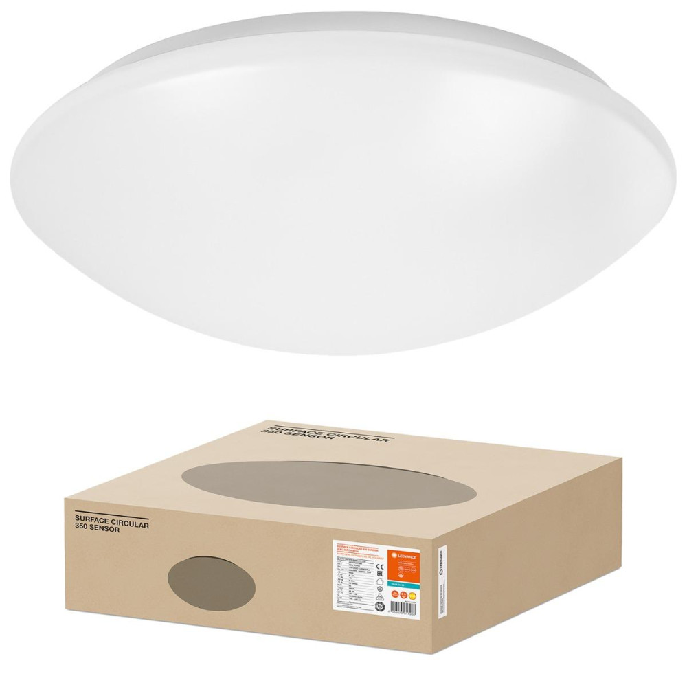 LED Plafond SURFACE CIRCULAR SENSOR 35 cm 18W 1440lm 3000K IP44 LEDVANCE Stropné svetlo so senzorom pohybu