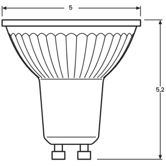 LED žiarovka GU10 7,9W  51W 650lm 3000K Warm 120° DIM LEDVANCE