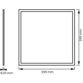 LED panel na zapustenie 60x60cm 40W 3000K 3200lm ECO LEDVANCE