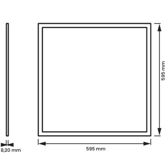 LED panel na zapustenie 60x60cm 40W 6500K 3400lm ECO LEDVANCE