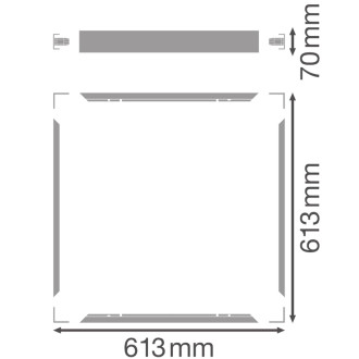 Rám pre povrchovú montáž LED panelov 60x60 cm biely LEDVANCE