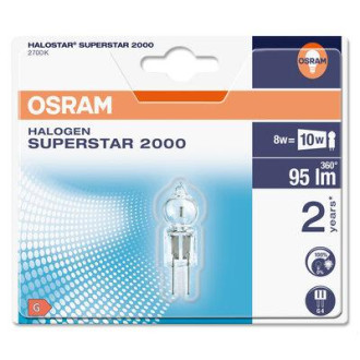 2x LED halogénová žiarovka G4 8W  10W 95lm 2700K Warm 100CRI 360° 12V OSRAM HALOSTAR Stmievateľná